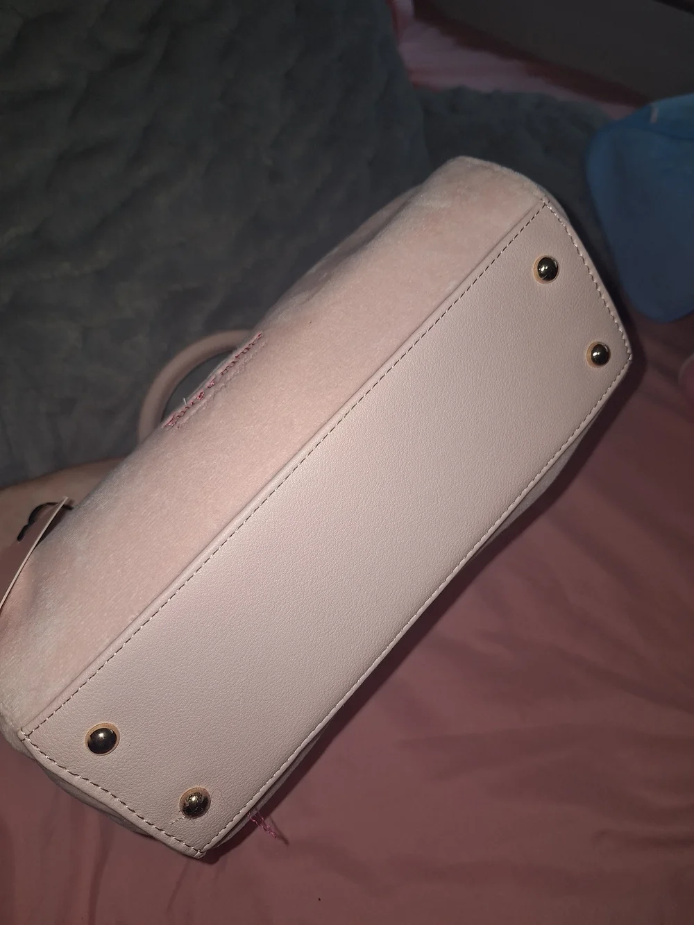 EXCLUSIVE Juicy Couture Pink Velvet Cherry Satchel Bag